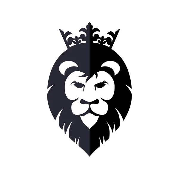 Leone Come Logo Design Illustrazione Leone Come Logo Sfondo Bianco — Vettoriale Stock