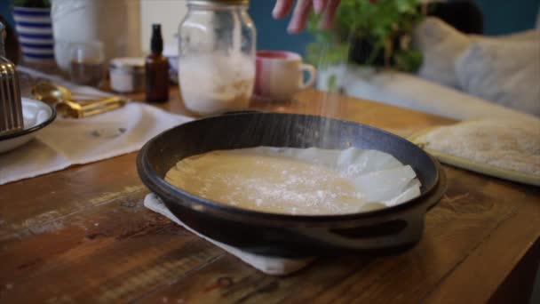准备烘焙面团 — 图库视频影像