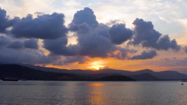 Een Prachtig Uitzicht Zonsondergang — Stockvideo