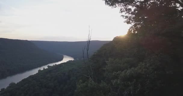 Krásná Krajina Výhledem Východ Slunce — Stock video