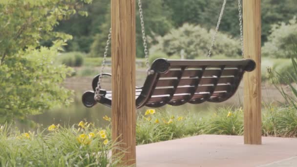 Swing Chair Porch — Stock Video