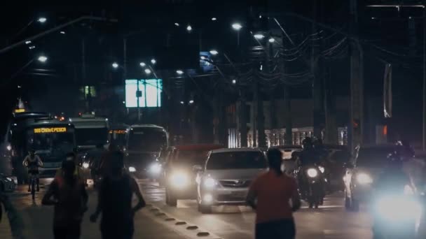 在城市的夜生活 — 图库视频影像