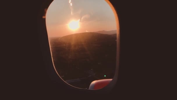 View Sunset Window — Stock Video