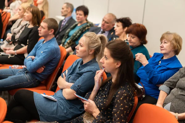 Rrussia Nizhny Tagil December 2019 Audience Conference Room Business Entrepreneurial — Stock Photo, Image