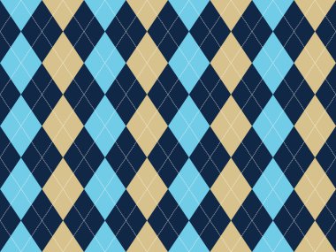 Mavi bej beyaz argyle seamless modeli