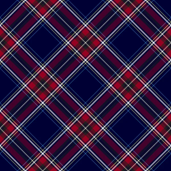 Blue red diagonal check plaid seamless pattern — Διανυσματικό Αρχείο