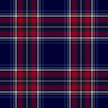 Mavi kırmızı kontrol tartan Tekstil seamless modeli