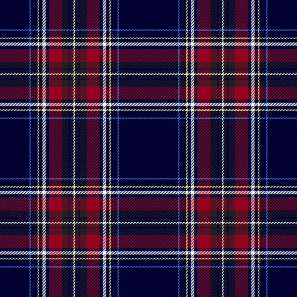 Blue red check tartan textile seamless pattern — Stock Vector