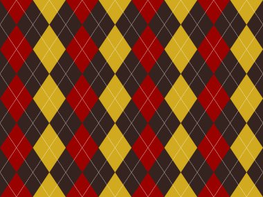 Kahverengi kırmızı sarı argyle doku seamless modeli