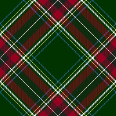 Yeşil kırmızı çapraz onay tartan Tekstil seamless modeli