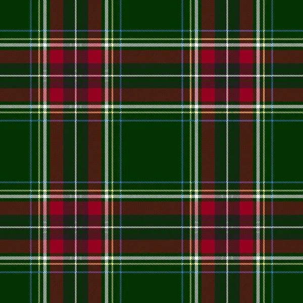 Green red check tartan textile seamless pattern