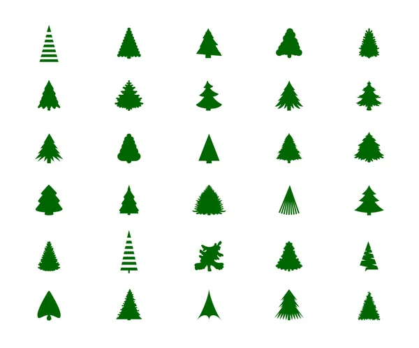 Christmas tree silhouette — Stock Vector