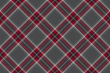 Gri Kırmızı çapraz onay kumaş doku seamless modeli