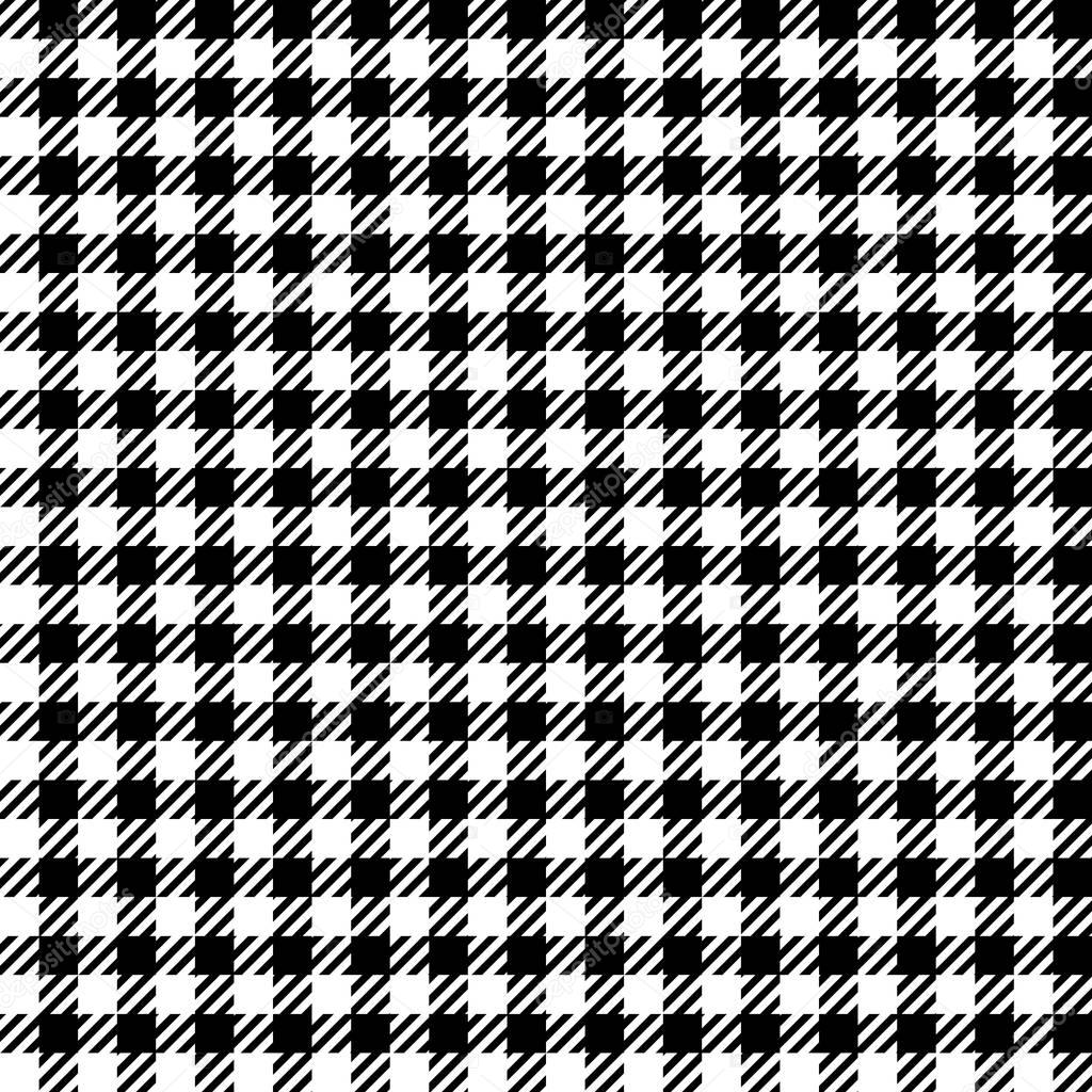 Black white check plaid seamless fabric texture Stock Vector by ©ankmsn ...