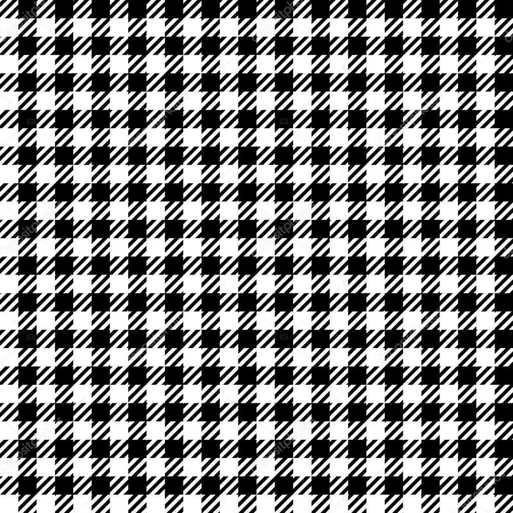 Black white check plaid seamless fabric texture Stock Vector by ©ankmsn ...