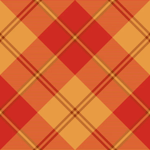 Couleur chaude rouge plaid motif sans couture — Image vectorielle