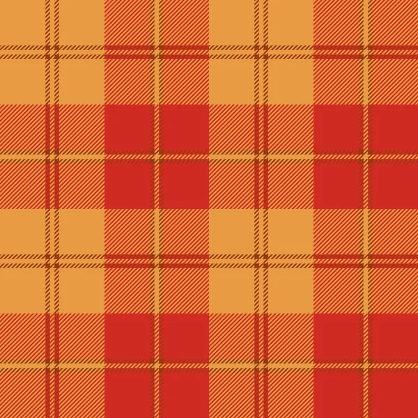 Red warm color tartan seamless texture — Stock Vector