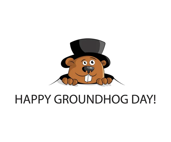 Happy groundhog day — Stock Vector