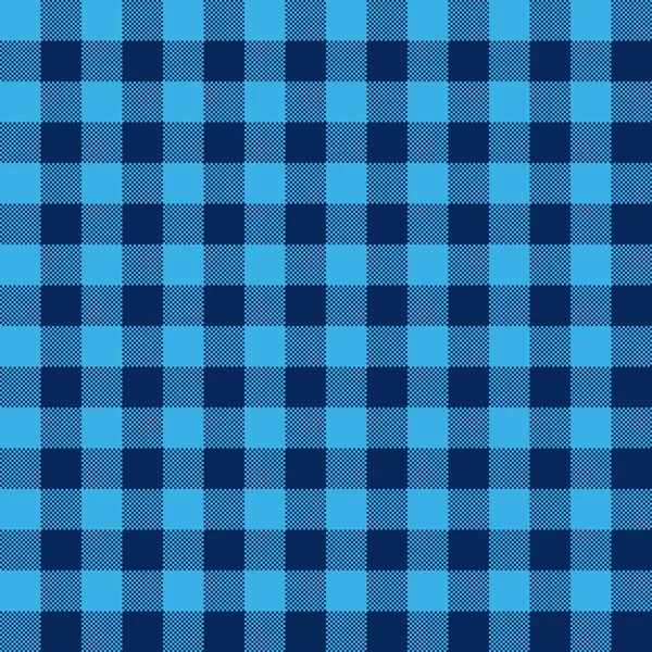 蓝色复选纺织无缝模式 — 图库矢量图片