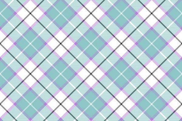 Modrá bílý diagonální tartan kostkované dětské barevné bezešvé pozadí — Stockový vektor