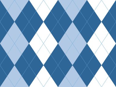 Mavi Argyle Seamless Modeli