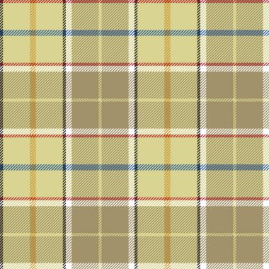 Bej ekose kumaş doku seamless modeli