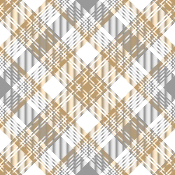 Platina gouden tartan diagonale naadloze patroon — Stockvector