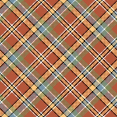 Kahverengi bej diyagonal kareli samk seamless modeli