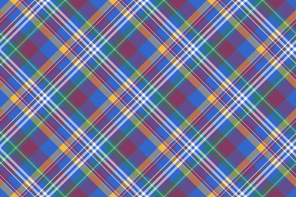 Bleu rose diagonale plaid madras fond sans couture — Image vectorielle