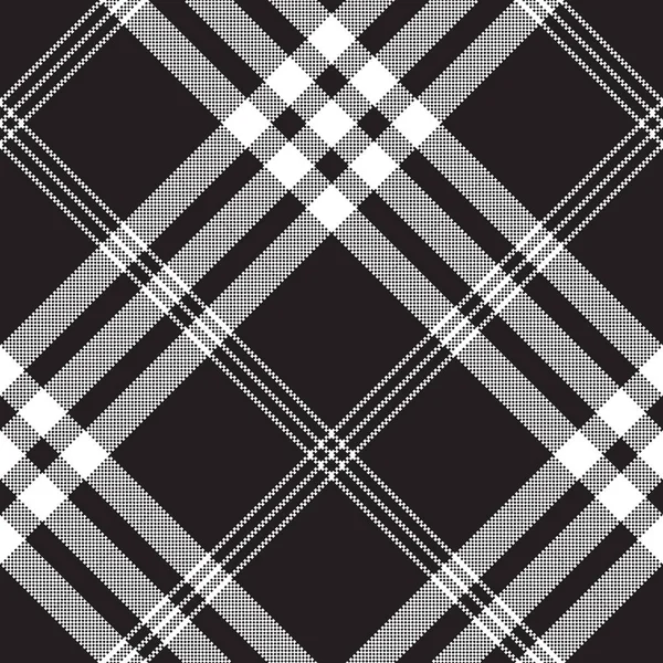 黒と白のピクセルの正方形の布テクスチャのシームレスなパットをチェックします。 — ストックベクタ