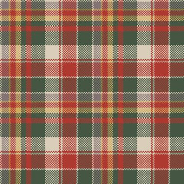 Piksel kumaş doku klasik ekose seamless modeli