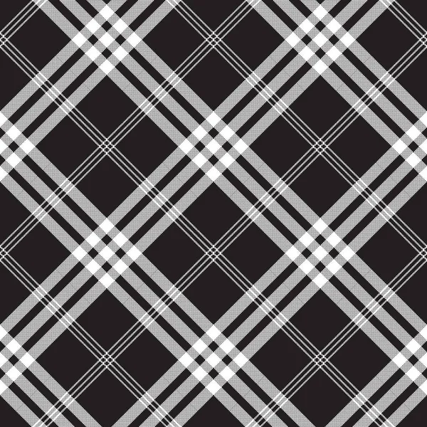 Tissu carré à carreaux noir et blanc texture sans couture patte — Image vectorielle