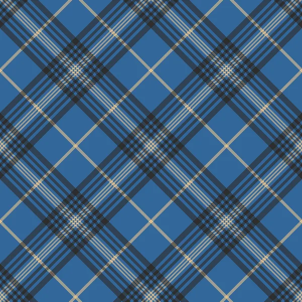 Blue check plaid tartan seamless pattern — Stock Vector