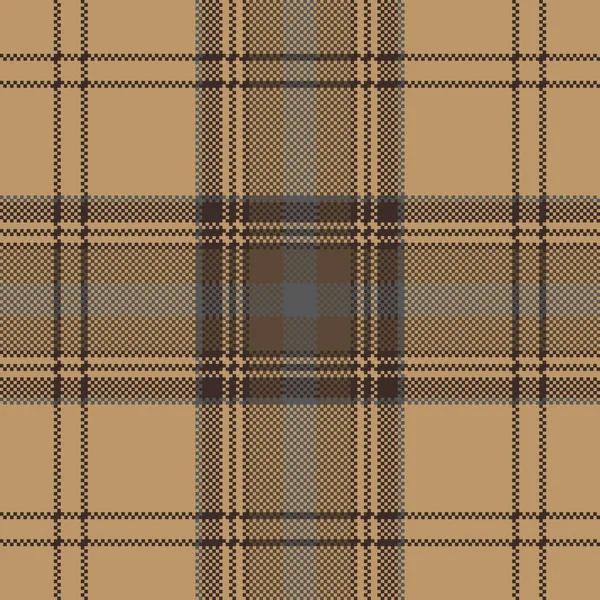 Brown xadrez verificar padrão sem costura tartan —  Vetores de Stock