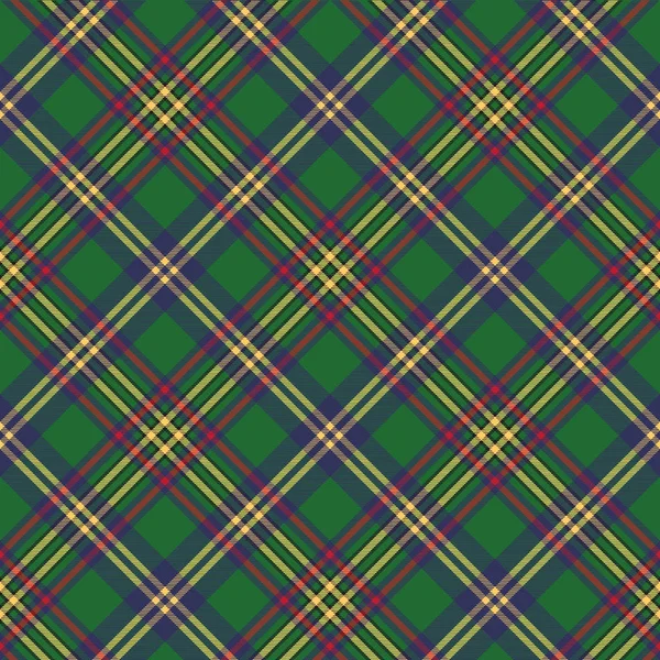 Green tartan classic seamless pattern — Stock Vector