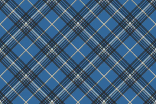 Blue check plaid tartan seamless pattern — Stock Vector