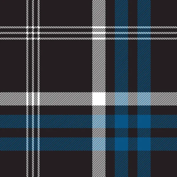 Texture tissu sans couture à carreaux noirs — Image vectorielle