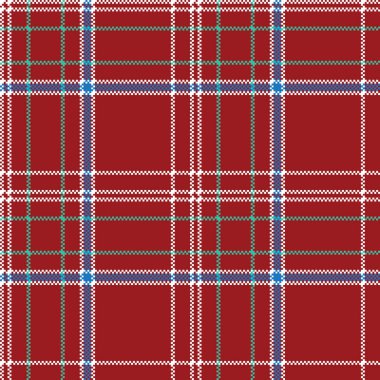 Kırmızı piksel seamless modeli onay kumaş doku ekose