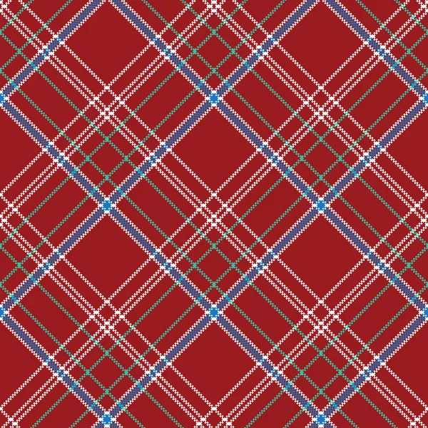 Pixel rouge motif sans couture vérifier tissu texture plaid — Image vectorielle