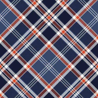 Mavi onay kumaş doku piksel seamless modeli