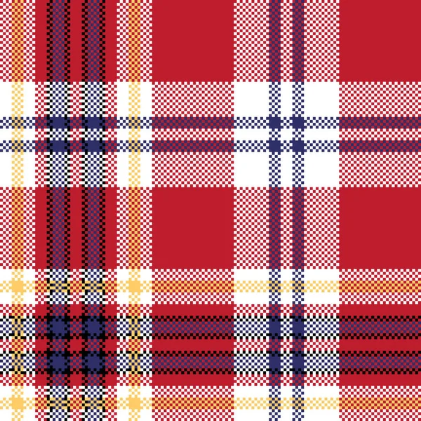Tissu sans couture à carreaux rouges — Image vectorielle