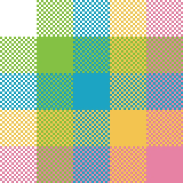 Píxel de color bebé patrón sin costuras a cuadros — Archivo Imágenes Vectoriales