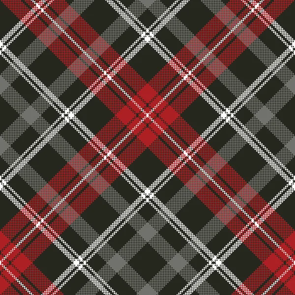 Textura de tecido sem costura xadrez de pixel Tartan —  Vetores de Stock