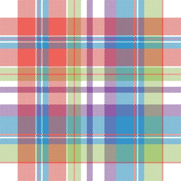 Couleur pixel check plaid motif sans couture — Image vectorielle