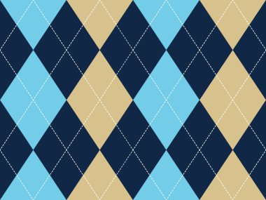 Mavi bej argyle seamless modeli