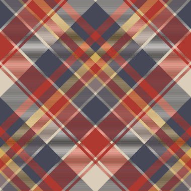 Kırmızı mavi ekose kumaş doku seamless modeli