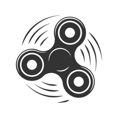 Dönen el spinner büküm siluet simge