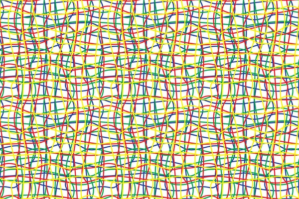 Intrikata färgade trådar sömlösa mönster — Stock vektor