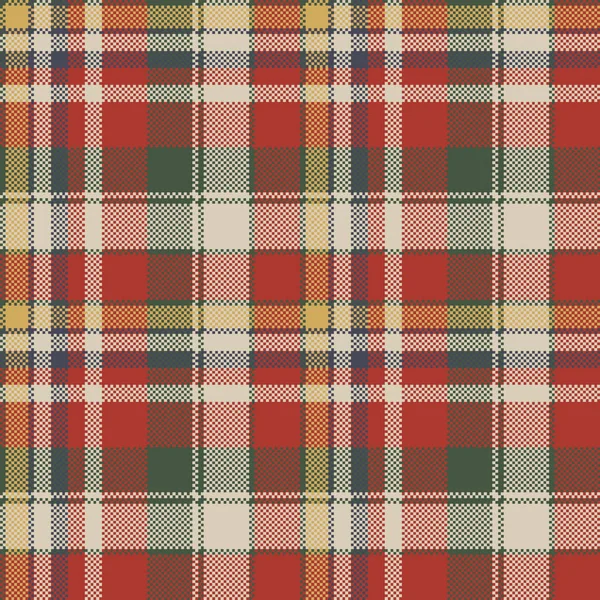 Toile pixel plaid texture de tissu sans couture — Image vectorielle