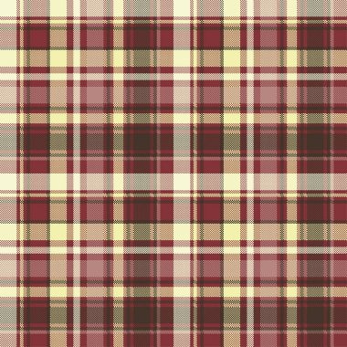 Kahverengi onay ekose sorunsuz piksel kumaş doku